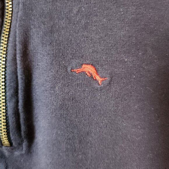 Tommy Bahama Navy Blue Quarter Zip Pullover Sweatshirt Youth Size Large (10/12) - Picture 5 of 12